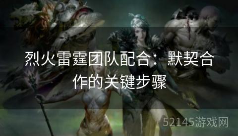 烈火雷霆团队配合:默契合作的关键步骤 烈火雷霆团队配合:默契合作的关键步骤