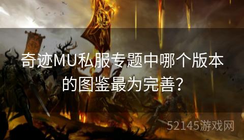 奇迹MU私服专题中哪个版本的图鉴最为完善？