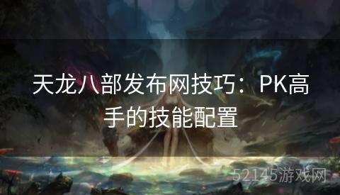 天龙八部发布网技巧:PK高手的技能配置 天龙八部发布网技巧:PK高手的技能配置