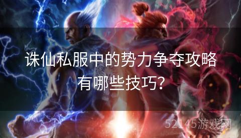 诛仙私服中的势力争夺攻略有哪些技巧？