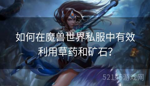 如何在魔兽世界私服中有效利用草药和矿石? 如何在魔兽世界私服中有效利用草药和矿石?