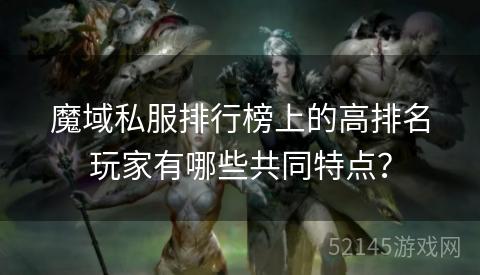 魔域私服排行榜上的高排名玩家有哪些共同特点? 魔域私服排行榜上的高排名玩家有哪些共同特点?