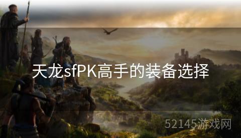 天龙sfPK高手的装备选择 天龙sfPK高手的装备选择