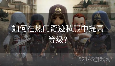 如何在热门奇迹私服中提高等级？