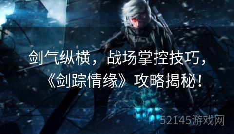 剑气纵横,战场掌控技巧,《剑踪情缘》攻略揭秘! 剑气纵横,战场掌控技巧,《剑踪情缘》攻略揭秘!