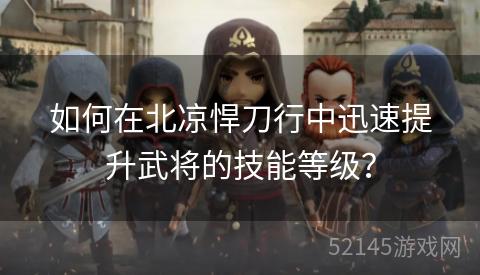 如何在北凉悍刀行中迅速提升武将的技能等级? 如何在北凉悍刀行中迅速提升武将的技能等级?