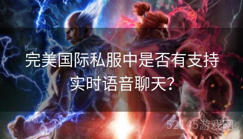 完美国际私服中是否有支持实时语音聊天？