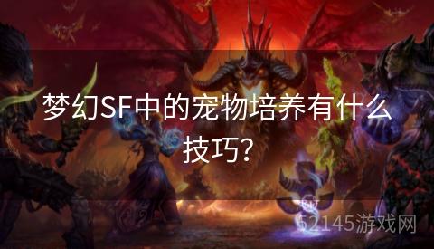 梦幻SF中的宠物培养有什么技巧？