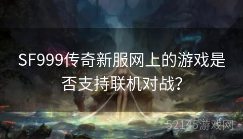 SF999传奇新服网上的游戏是否支持联机对战? SF999传奇新服网上的游戏是否支持联机对战?