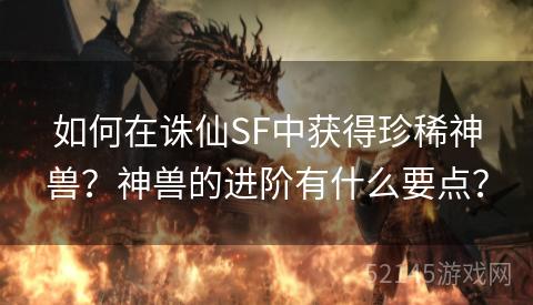 如何在诛仙SF中获得珍稀神兽?神兽的进阶有什么要点? 如何在诛仙SF中获得珍稀神兽?神兽的进阶有什么要点?