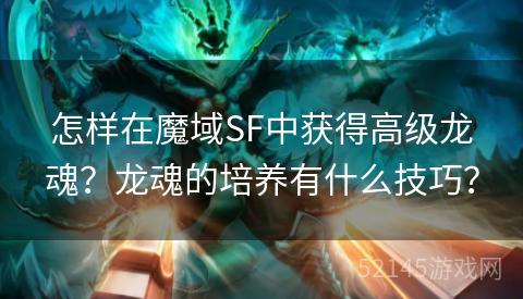 怎样在魔域SF中获得高级龙魂?龙魂的培养有什么技巧? 怎样在魔域SF中获得高级龙魂?龙魂的培养有什么技巧?