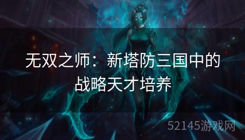 无双之师:新塔防三国中的战略天才培养 无双之师:新塔防三国中的战略天才培养