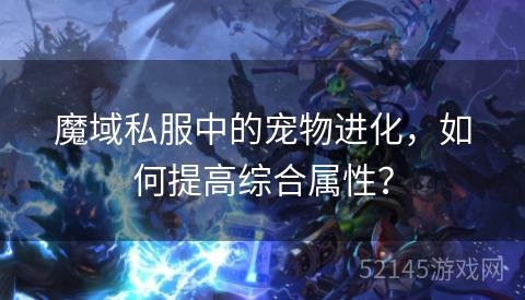 魔域私服中的宠物进化,如何提高综合属性? 魔域私服中的宠物进化,如何提高综合属性?