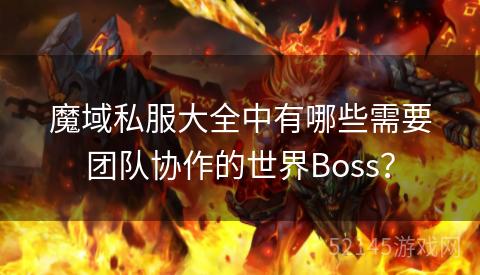 魔域私服大全中有哪些需要团队协作的世界Boss? 魔域私服大全中有哪些需要团队协作的世界Boss?
