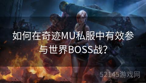如何在奇迹MU私服中有效参与世界BOSS战? 如何在奇迹MU私服中有效参与世界BOSS战?
