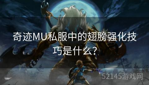 奇迹MU私服中的翅膀强化技巧是什么? 奇迹MU私服中的翅膀强化技巧是什么?