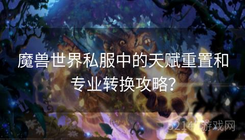 魔兽世界私服中的天赋重置和专业转换攻略? 魔兽世界私服中的天赋重置和专业转换攻略?