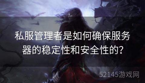 私服管理者是如何确保服务器的稳定性和安全性的？