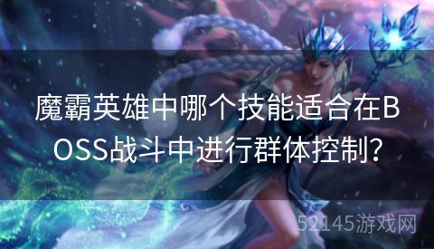 魔霸英雄中哪个技能适合在BOSS战斗中进行群体控制? 魔霸英雄中哪个技能适合在BOSS战斗中进行群体控制?