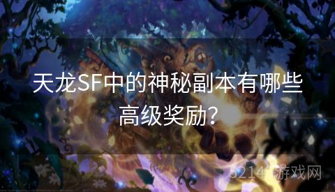 天龙SF中的神秘副本有哪些高级奖励? 天龙SF中的神秘副本有哪些高级奖励?