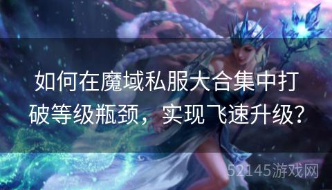 如何在魔域私服大合集中打破等级瓶颈,实现飞速升级? 如何在魔域私服大合集中打破等级瓶颈,实现飞速升级?