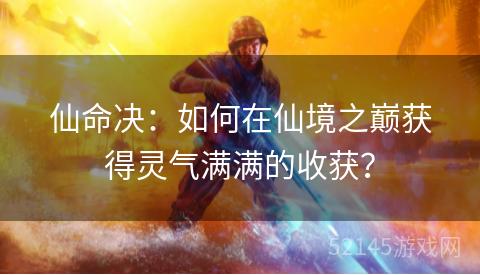 仙命决：如何在仙境之巅获得灵气满满的收获？