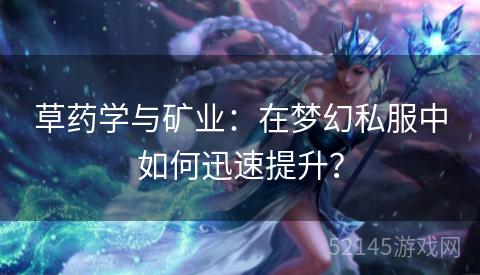 草药学与矿业:在梦幻私服中如何迅速提升? 草药学与矿业:在梦幻私服中如何迅速提升?