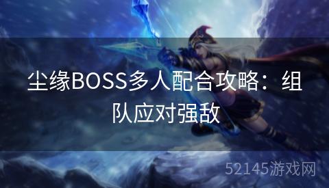 尘缘BOSS多人配合攻略：组队应对强敌