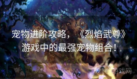 宠物进阶攻略,《烈焰武尊》游戏中的最强宠物组合! 宠物进阶攻略,《烈焰武尊》游戏中的最强宠物组合!