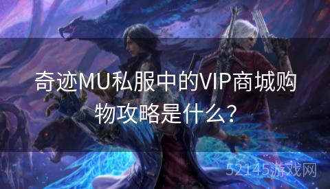奇迹MU私服中的VIP商城购物攻略是什么？