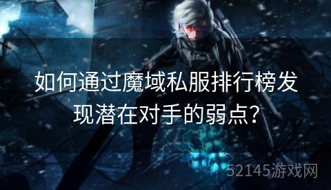 如何通过魔域私服排行榜发现潜在对手的弱点？