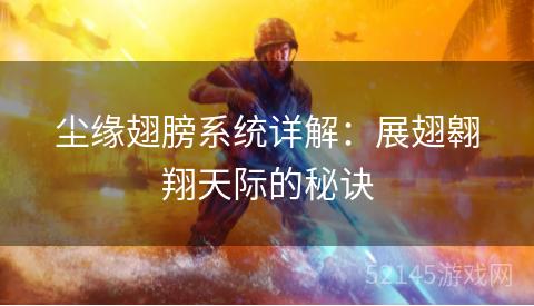 尘缘翅膀系统详解:展翅翱翔天际的秘诀 尘缘翅膀系统详解:展翅翱翔天际的秘诀