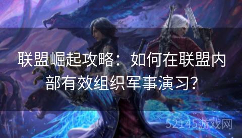 联盟崛起攻略:如何在联盟内部有效组织军事演习? 联盟崛起攻略:如何在联盟内部有效组织军事演习?