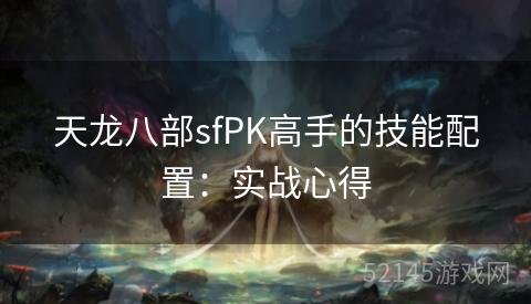 天龙八部sfPK高手的技能配置：实战心得
