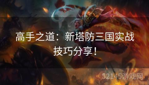 高手之道:新塔防三国实战技巧分享! 高手之道:新塔防三国实战技巧分享!