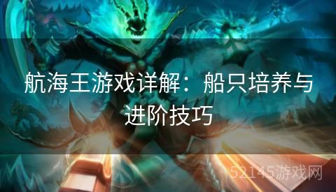 航海王游戏详解：船只培养与进阶技巧
