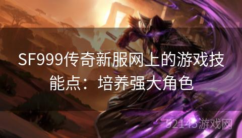 SF999传奇新服网上的游戏技能点：培养强大角色
