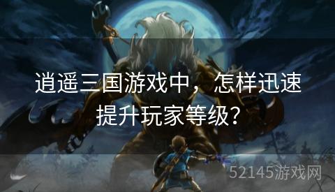 逍遥三国游戏中,怎样迅速提升玩家等级? 逍遥三国游戏中,怎样迅速提升玩家等级?